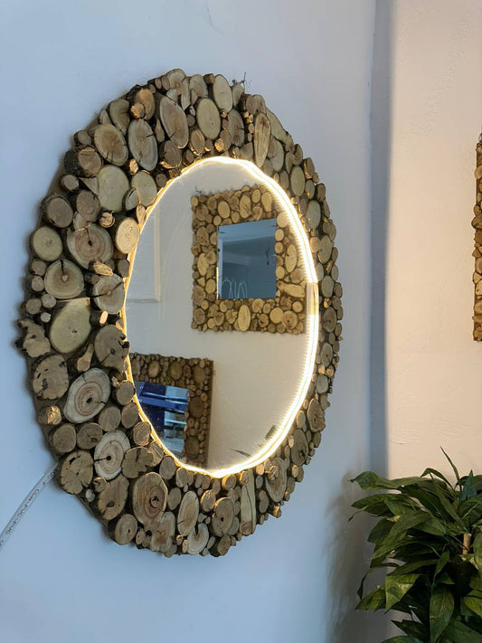 Miroir en bois lux